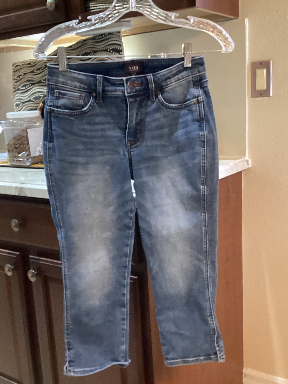 NYDJ Medium Blue Ankle Crop Stretch Jeans